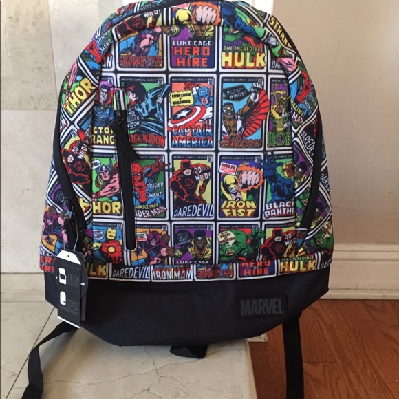 Marvel | Bags | Marvel Backpack Characters Logo Nwt | Poshmark
